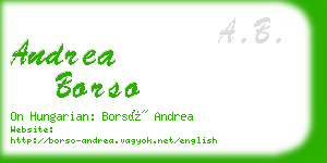 andrea borso business card